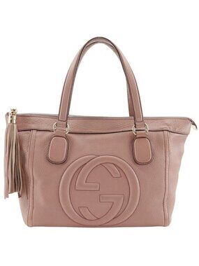 Gucci Soho GG Tassel Calf Pink Tote